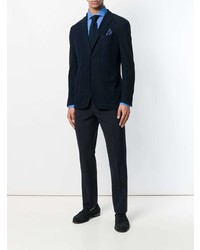 Мужская синяя рубашка с длинным рукавом от Borriello