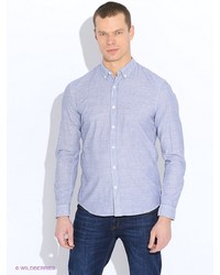 Мужская синяя рубашка с длинным рукавом от Tom Tailor