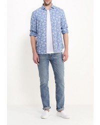 Мужская синяя рубашка с длинным рукавом от Tom Tailor Denim