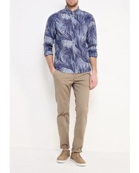 Мужская синяя рубашка с длинным рукавом от Wrangler