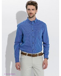 Мужская синяя рубашка с длинным рукавом от Wrangler
