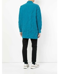 Мужская синяя рубашка с длинным рукавом от Facetasm