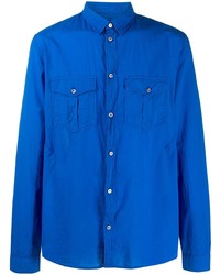 Мужская синяя рубашка с длинным рукавом от Zadig & Voltaire