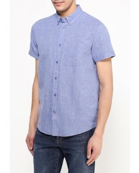 Мужская синяя рубашка с коротким рукавом от Baon