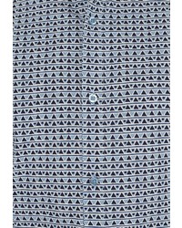 Мужская синяя рубашка с коротким рукавом от Baon