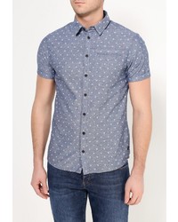 Мужская синяя рубашка с коротким рукавом от BLEND