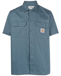 Мужская синяя рубашка с коротким рукавом от Carhartt WIP