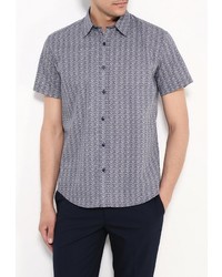 Мужская синяя рубашка с коротким рукавом от Deblasio