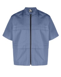 Мужская синяя рубашка с коротким рукавом от GR10K