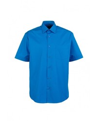 Мужская синяя рубашка с коротким рукавом от GREG