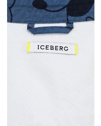 Мужская синяя рубашка с коротким рукавом от Iceberg