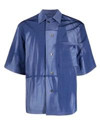 Мужская синяя рубашка с коротким рукавом от JiyongKim