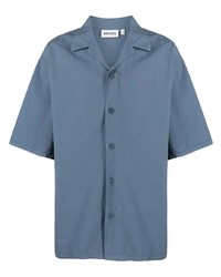 Мужская синяя рубашка с коротким рукавом от Kenzo