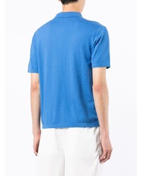 Мужская синяя рубашка с коротким рукавом от N.Peal