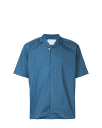 Мужская синяя рубашка с коротким рукавом от Kolor