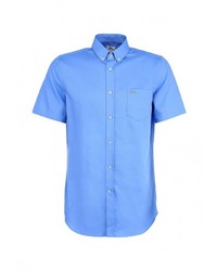Мужская синяя рубашка с коротким рукавом от Lacoste