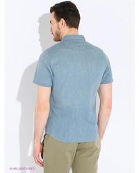 Мужская синяя рубашка с коротким рукавом от Lee