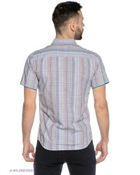 Мужская синяя рубашка с коротким рукавом от Mavango