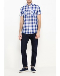 Мужская синяя рубашка с коротким рукавом от Modis