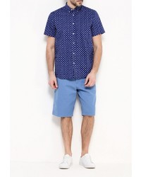 Мужская синяя рубашка с коротким рукавом от Modis