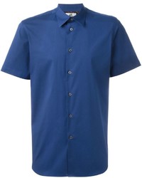 Мужская синяя рубашка с коротким рукавом от Paul Smith