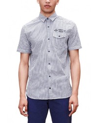 Мужская синяя рубашка с коротким рукавом от s.Oliver