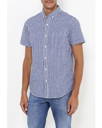 Мужская синяя рубашка с коротким рукавом от Sela