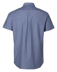 Мужская синяя рубашка с коротким рукавом от Selected