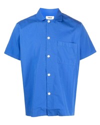 Мужская синяя рубашка с коротким рукавом от Tekla