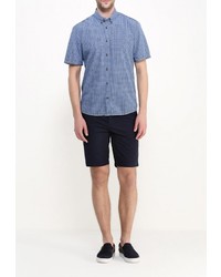 Мужская синяя рубашка с коротким рукавом от Tom Tailor