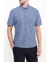 Мужская синяя рубашка с коротким рукавом от Tom Tailor