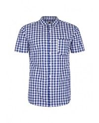 Мужская синяя рубашка с коротким рукавом от Topman