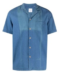 Мужская синяя рубашка с коротким рукавом от Xacus