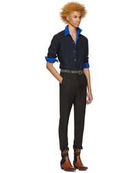 Мужская синяя рубашка от Haider Ackermann