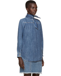 Женская синяя рубашка от Chloé