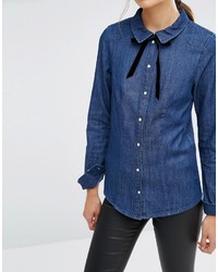 Женская синяя рубашка от Vero Moda