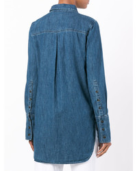 Женская синяя рубашка от Equipment