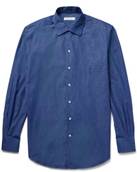 Мужская синяя рубашка от Loro Piana