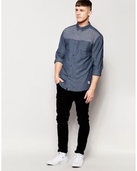 Мужская синяя рубашка от Bellfield