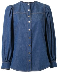 Женская синяя рубашка от Sonia Rykiel