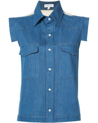 Женская синяя рубашка от Vionnet