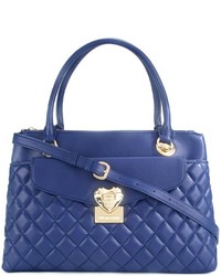 Синяя стеганая сумка через плечо от Love Moschino
