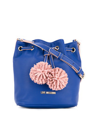Синяя сумка-мешок от Love Moschino