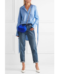 Синяя сумка-мешок от Diane von Furstenberg