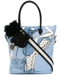 Женская синяя сумка с принтом от Twin-Set