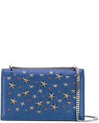 Женская синяя сумка со звездами от Jimmy Choo