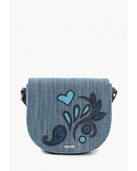 Синяя сумка через плечо из плотной ткани с принтом от Camomilla Italia