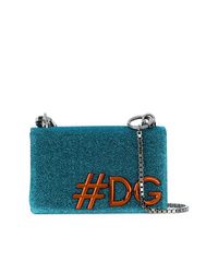 Синяя сумка через плечо из плотной ткани от Dolce & Gabbana