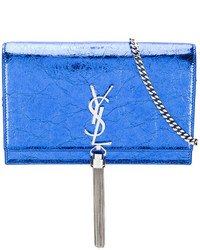 Женская синяя сумка от Saint Laurent
