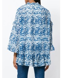 Синяя туника с принтом от Steffen Schraut